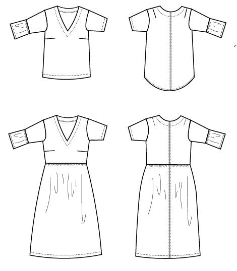 Matisse Top and Dress PDF sewing pattern