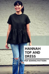 Hannah Top and Dress PDF sewing pattern - DGpatterns