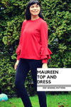 The Maureen Top and Dress PDF Sewing Pattern and Tutorial - DGpatterns