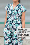The Marla Jumpsuit, Top and Dress PDF sewing pattern - DGpatterns