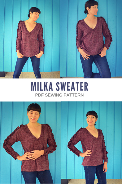Milka Raglan Sweater PDF sewing pattern