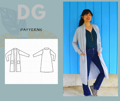 The Kisa Cardigan PDF sewing pattern and sewing tutorial