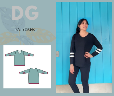 Kay Sweater PDF sewing pattern and Sewing tutorial