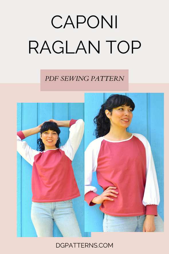 Caponi Raglan Blouse PDF sewing pattern