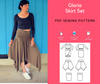 Gloria Skirt Set PDF sewing patterns and tutorial - DGpatterns