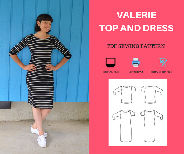 Valerie Top and Dress Pattern - DGpatterns