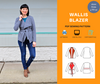 Wallis Blazer For Women PDF sewing pattern and sewing tutorial