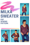 Milka Sweater PDF sewing pattern and printable sewing tutorial