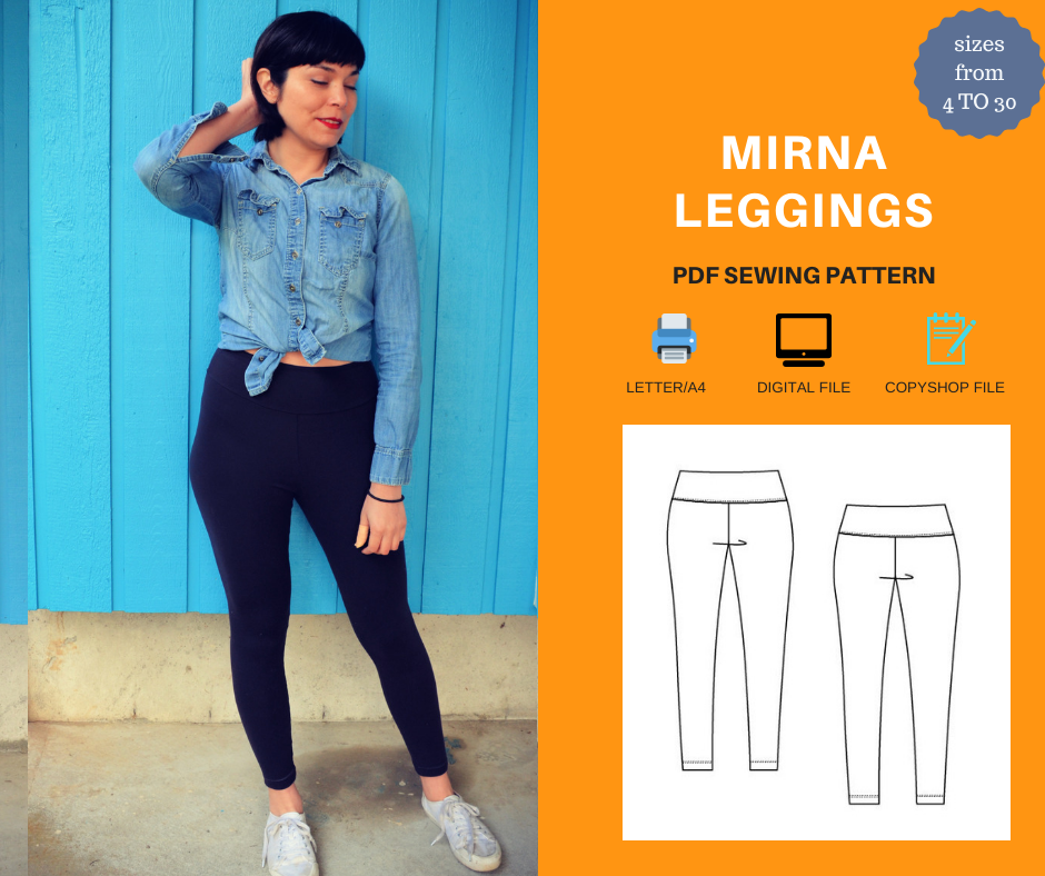 Mirna Leggings PDF sewing pattern – DGpatterns