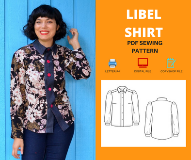 Libel top For WOMEN PDF sewing pattern and sewing tutorial