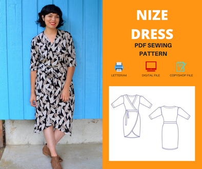 Nize Dress WOMEN PDF sewing pattern and sewing tutorial