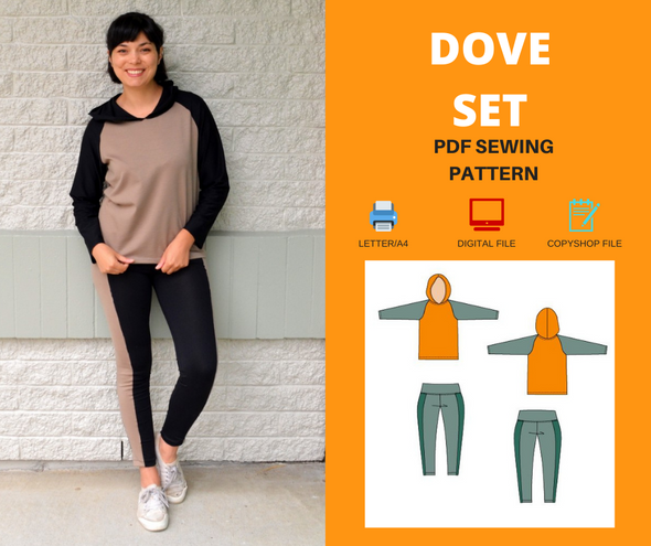 DOVE set For WOMEN PDF sewing pattern and sewing tutorial