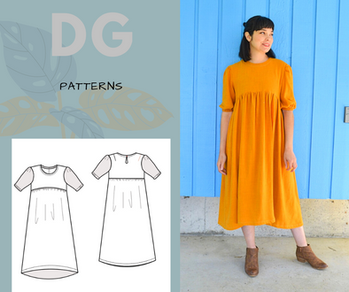 Marta Dress PDF sewing pattern and printable sewing tutorial for women including plus sizes