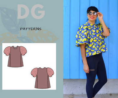 Angelina top PDF sewing pattern and printable sewing tutorial
