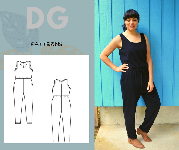 Aurora Jumpsuit For WOMEN PDF sewing pattern and sewing tutorial