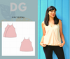 Marcela top PDF sewing pattern and printable sewing tutorial
