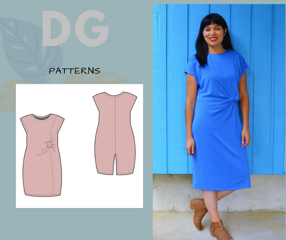Hailey Knit Dress PDF sewing pattern and sewing tutorial