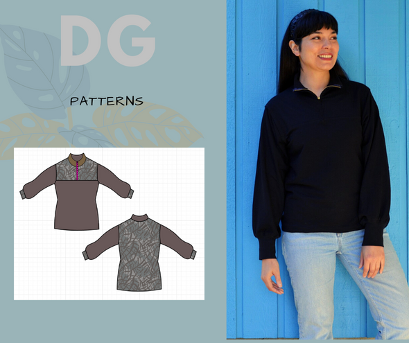 Larisa Pullover PDF sewing pattern and printable sewing tutorial