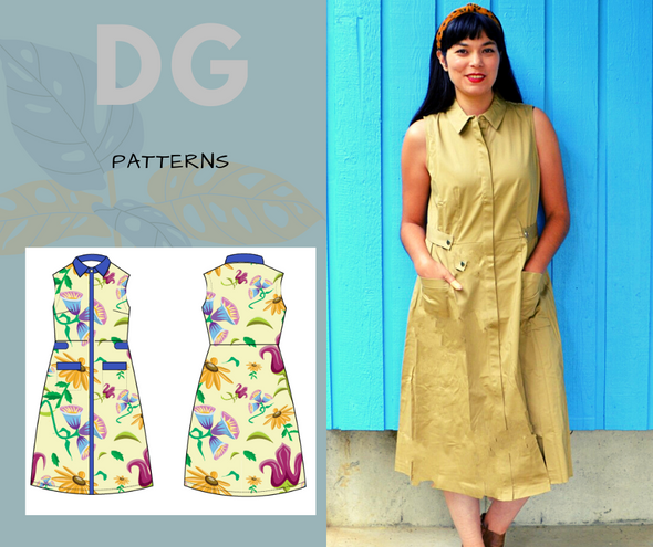 Olimpia Dress PDF sewing pattern and printable sewing tutorial