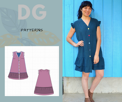 Valencia Dress PDF sewing pattern and printable sewing tutorial