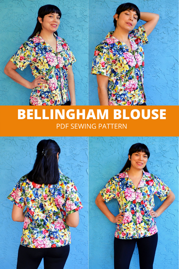 Bellingham PDF sewing pattern and printable sewing tutorial for women including plus sizes
