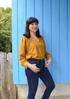 Oriana Blouse PDF sewing pattern and printable sewing tutorial for women including plus sizes.