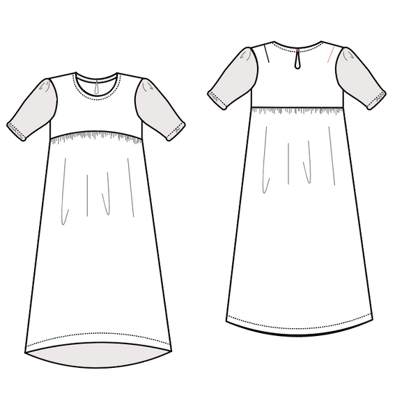 Marta Dress PDF sewing pattern and printable sewing tutorial for women including plus sizes