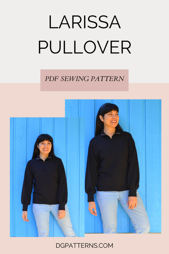 Larisa Pullover PDF sewing pattern and printable sewing tutorial