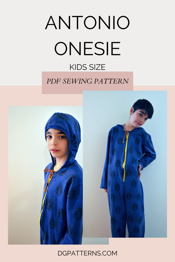 Antonio Teens Onesie PDF sewing pattern and printable sewing tutorial