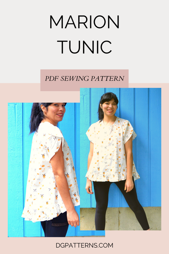 Marion Tunic PDF printable sewing pattern