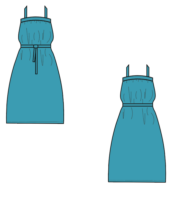 The Genova Dress PDF sewing pattern and step by step sewing tutorial for women