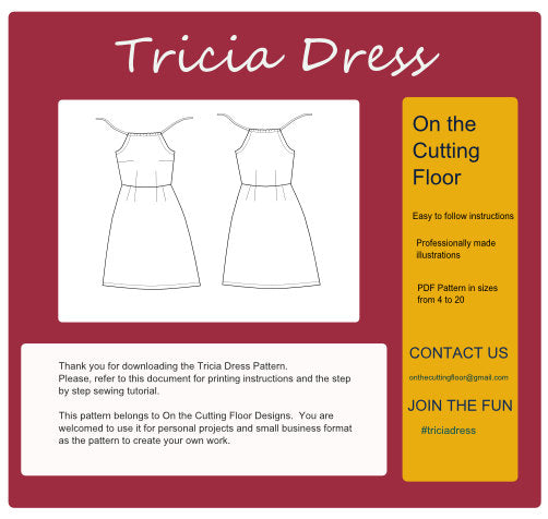Tricia Dress Pattern: Instant download sewing pattern for women dress - DGpatterns