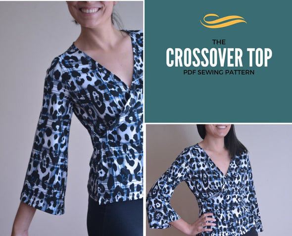 Crossover Top PDF Sewing Pattern and printable tutorial - DGpatterns