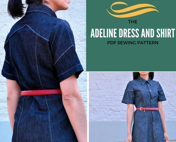 Adeline Button Up Shirt PDF Sewing pattern - DGpatterns