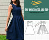 Anne Dress and Top PDF printable sewing pattern - DGpatterns