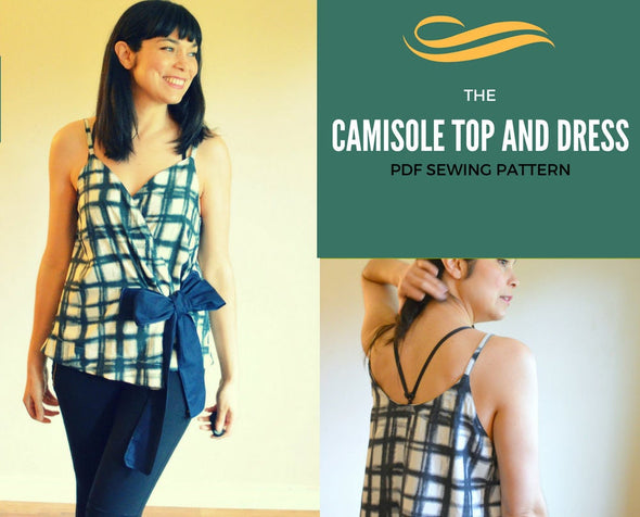 Camisole top and dress PDF sewing pattern and step by step sewing tutorial - DGpatterns
