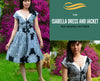 The Isabella Dress and Jacket PDF sewing pattern and step by step printable downloadable sewing tutorial with sizes for women 4 to 22 - DGpatterns
