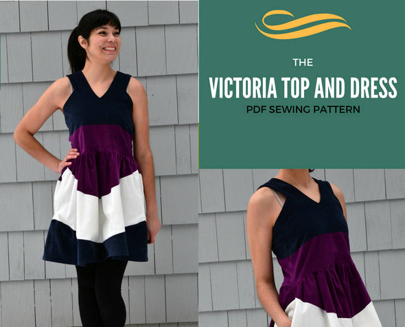 the Victoria Top and Dress Pattern and Tutorial - DGpatterns
