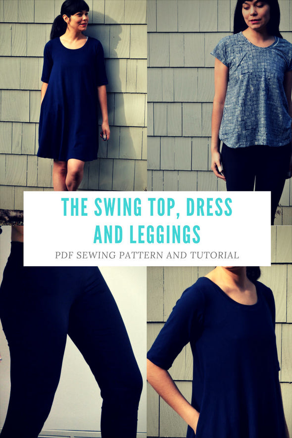 Swing Top, Tunic and Dress, plus leggings - DGpatterns