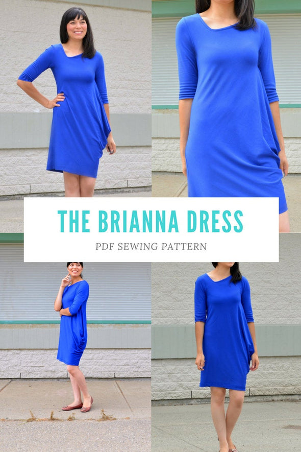 The Brianna Dress PDF printable Sewing pattern and Step By Step Sewing Tutorial - DGpatterns