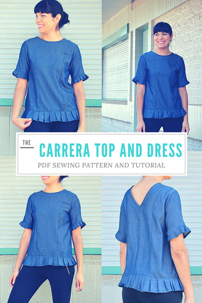 The Carrera Top and Dress Printable Sewing pattern – DGpatterns