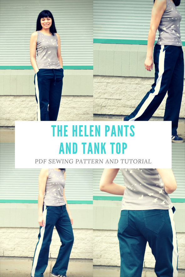 The Helen Track Pants and sleeveless top - DGpatterns