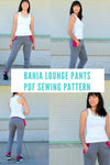 The Bahia Lounge Pants PDF sewing pattern and printable sewing tutorial - DGpatterns