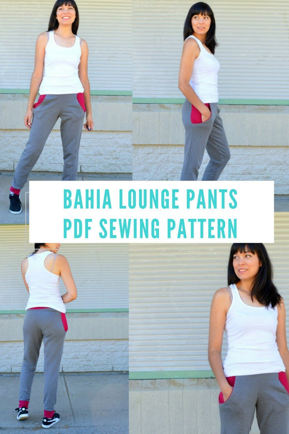 The Bahia Lounge Pants PDF sewing pattern and printable sewing tutorial - DGpatterns
