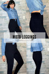 The Moto Leggings PDF sewing pattern and step by step sewing tutorial - DGpatterns