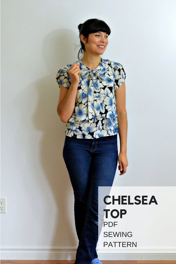 The Chelsea Top PDF sewing pattern and sewing tutorial - DGpatterns