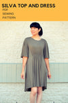 The Silva Top and Dress PDF sewing pattern and tutorial for women.  Knit dress and top pattern available in sizes 4 to 22. - DGpatterns
