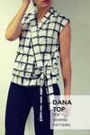 DANA TOP PDF sewing pattern and sewing tutorial for women - DGpatterns