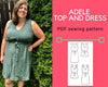 The Adele Top and Dress PDF sewing pattern and tutorial - DGpatterns
