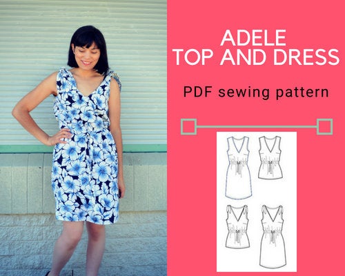 The Adele Top and Dress PDF sewing pattern and tutorial - DGpatterns
